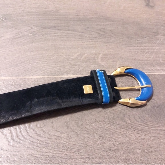 Carlisle black suede gold/blue buckle belt! - Picture 2 of 7